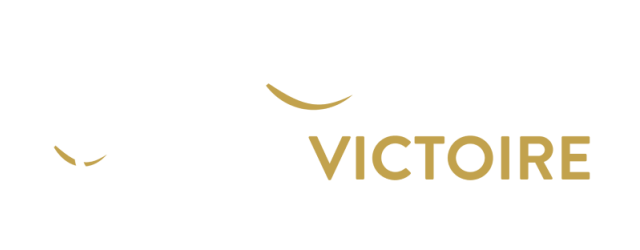 Présentation du logo ortho'victoire en blanc et orange